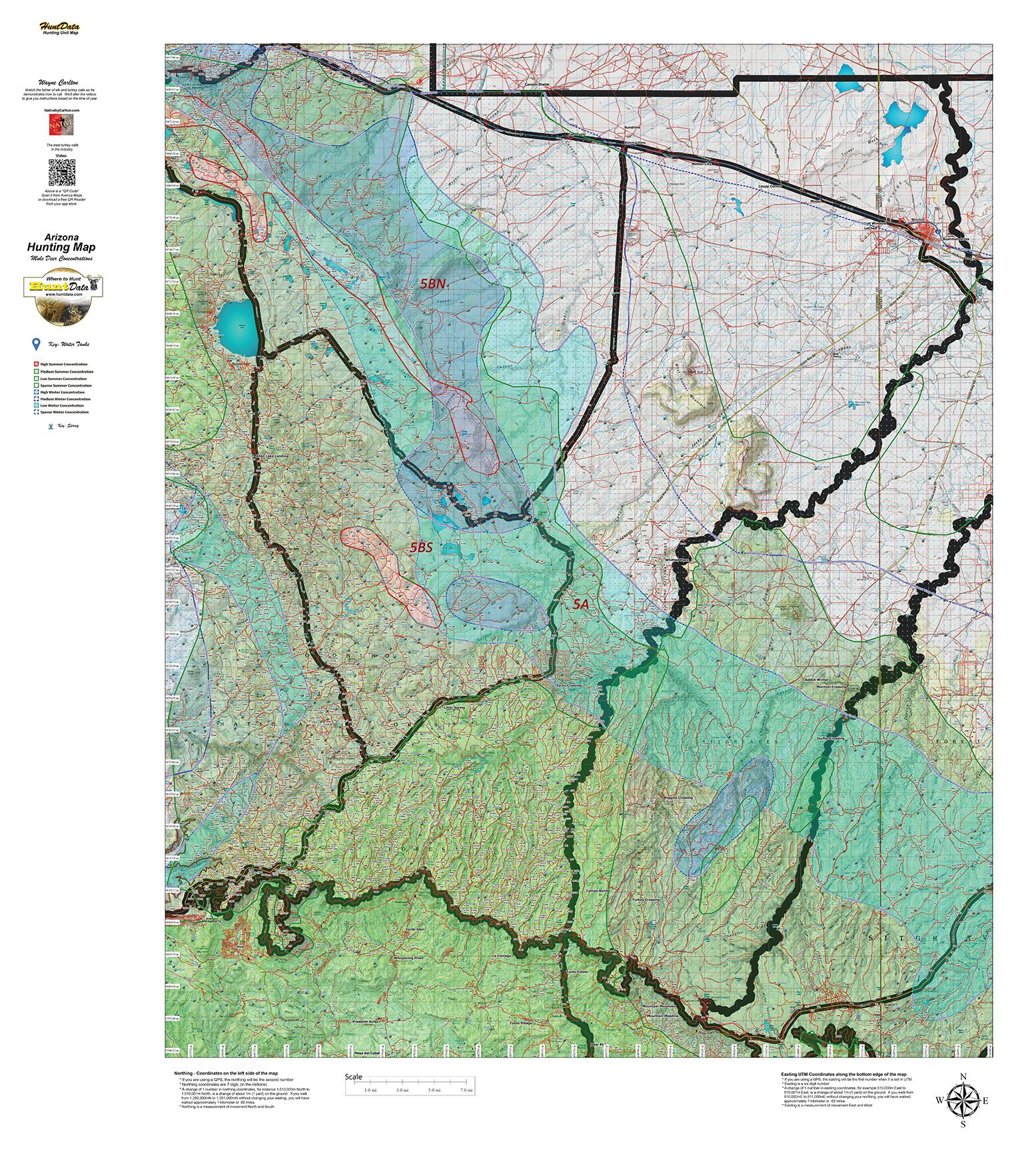 Arizona Mule Deer Concentration Map