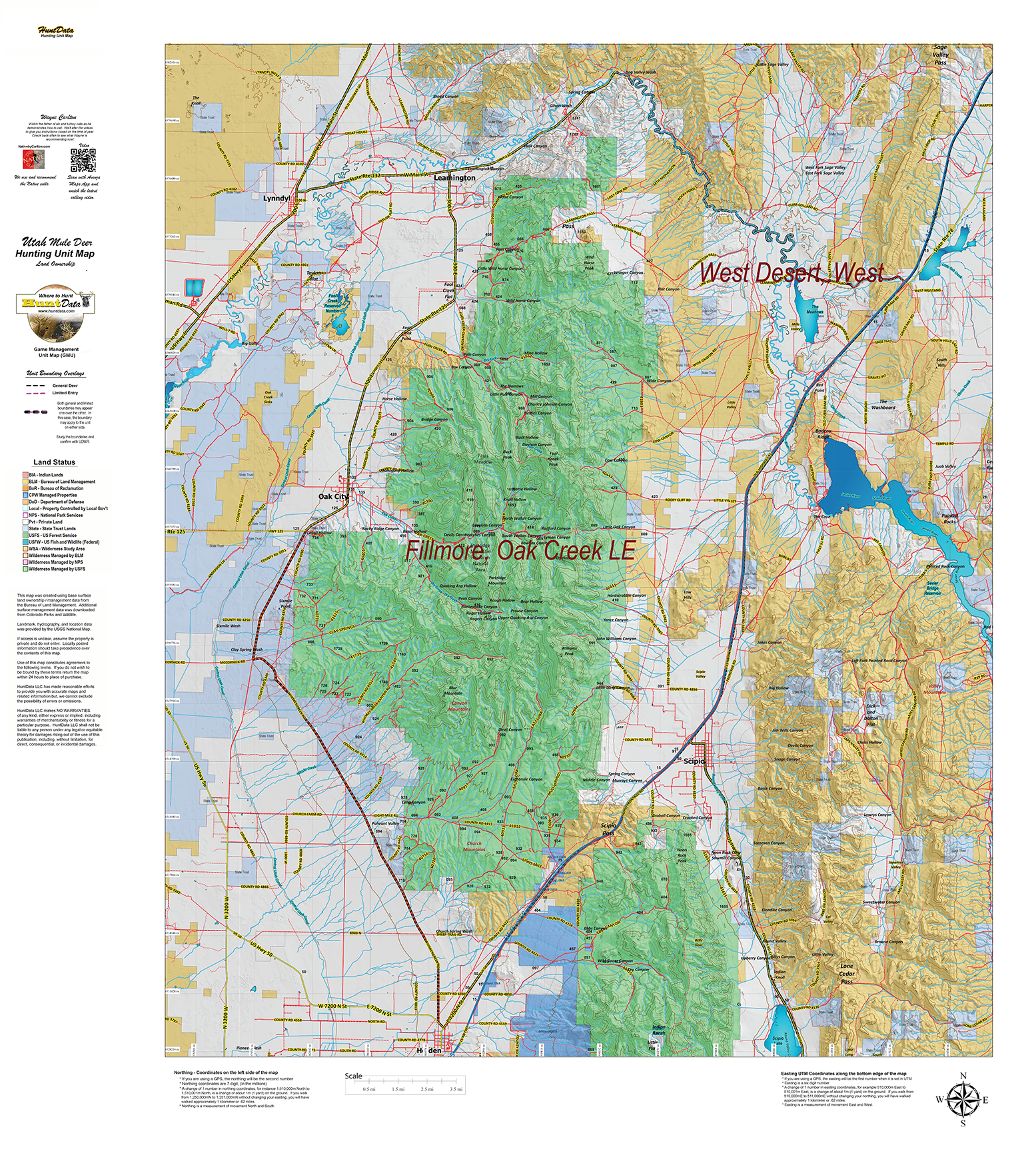 UT Mule Deer Land Ownership Unit Maps