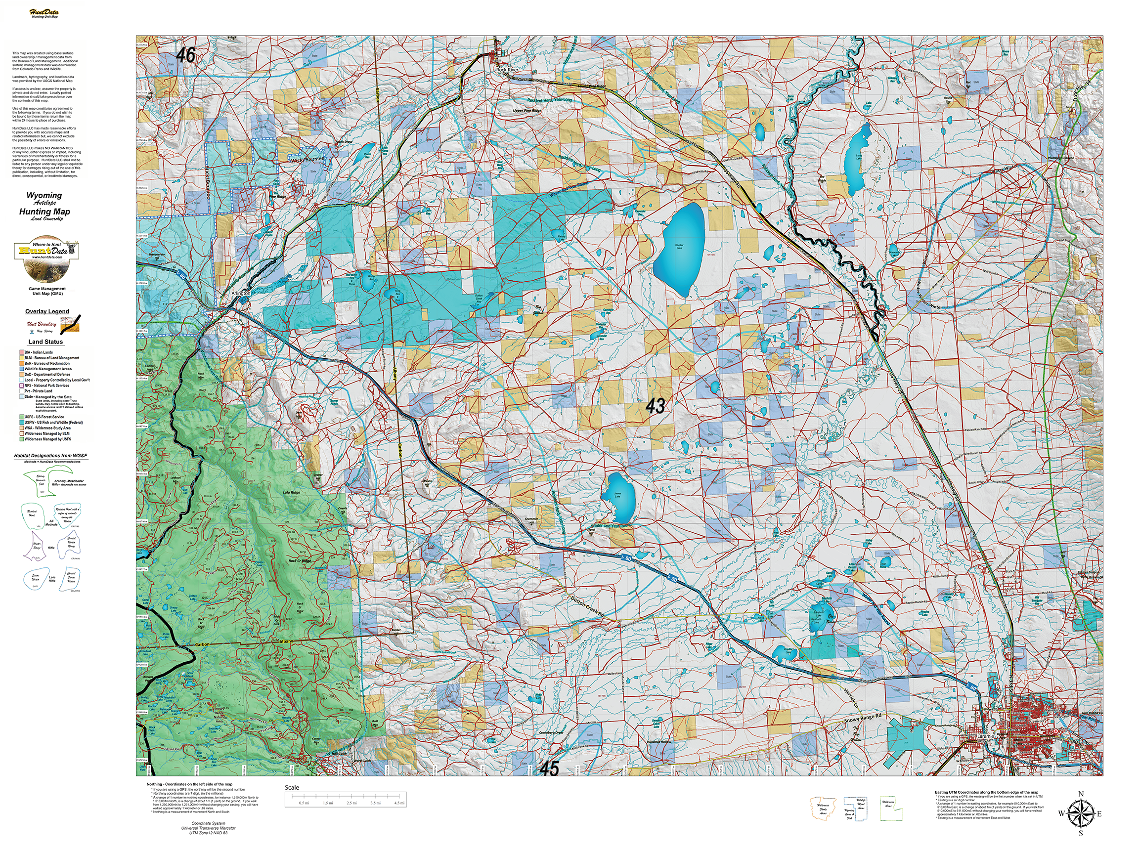 Wyoming Antelope Land Ownership and Habitat Hybrid