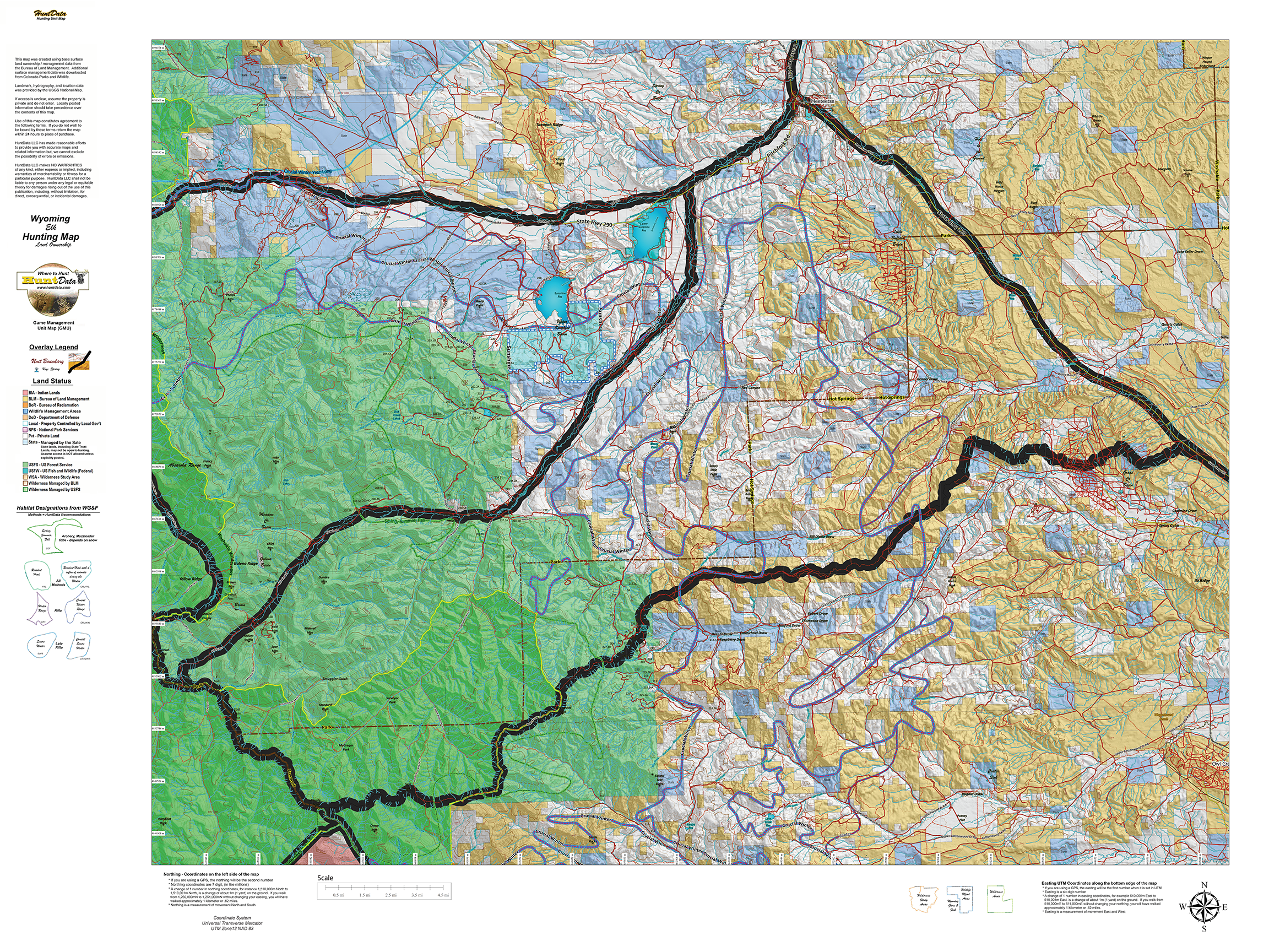 NEW! Wyoming Elk Land Ownership and Habitat Hybrid